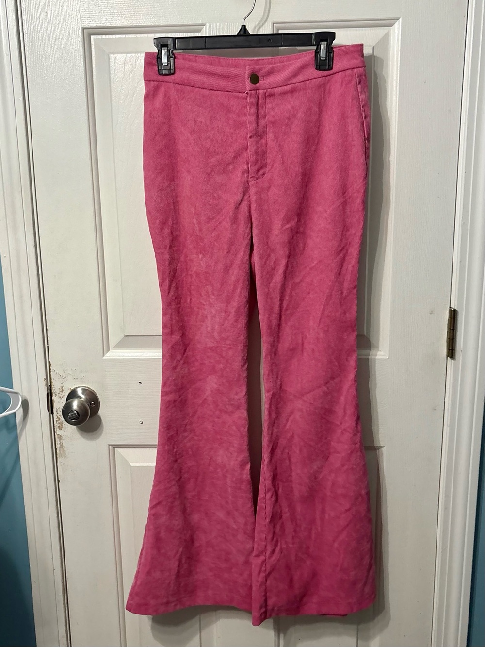 Pink Women's Corduroy Flared Pants